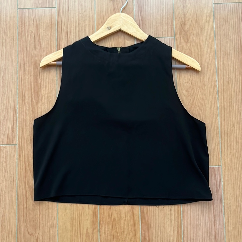 ASOS Box Cut Crop top in Black